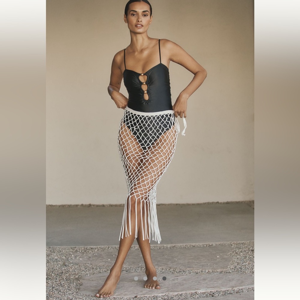 NWT PQ Swim Keyhole One Piece Swimsuit Black 1x